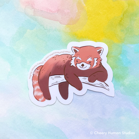 Red Panda - Handmade Vinyl Sticker