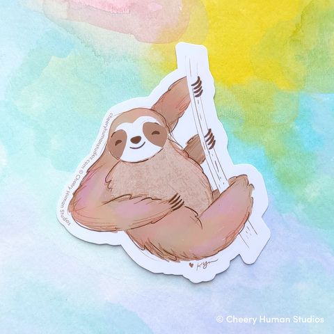 Sloth - Handmade Vinyl Sticker
