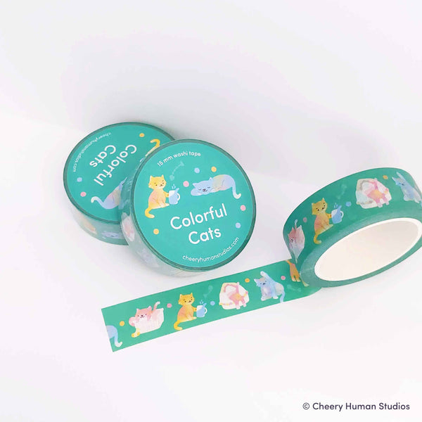 Colorful Cats - Washi Tape